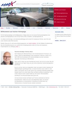 Vorschau der mobilen Webseite www.svmarx.de, Kfz-Sachverständiger Marx