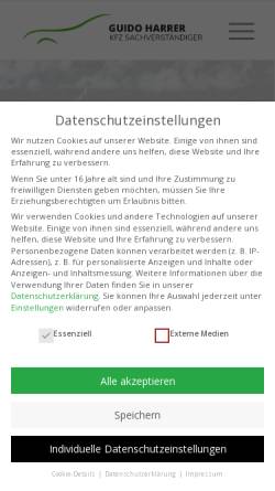 Vorschau der mobilen Webseite svkfzberlin.de, KFZ-Sachverständiger Guido Harrer