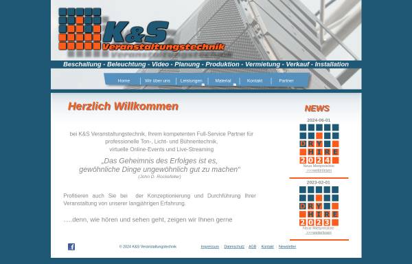 Vorschau von www.ks-veranstaltungstechnik.de, K&S Veranstaltungstechnik Krohn und Schumacher GbR