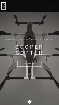 Vorschau der mobilen Webseite coopercopter.com, Cooper Copter GmbH