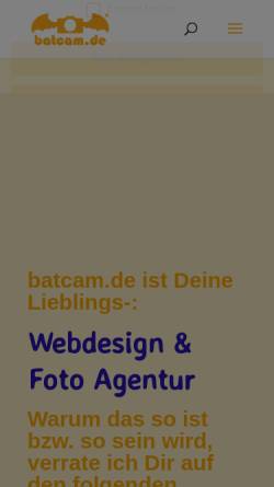 Vorschau der mobilen Webseite www.batcam.de, Batcam.de Luftbilder via Fotodrohne