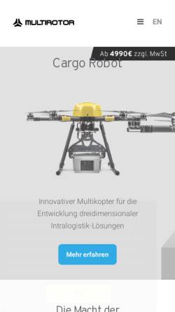 Vorschau der mobilen Webseite www.service-drone.de, Service-drone.de GmbH