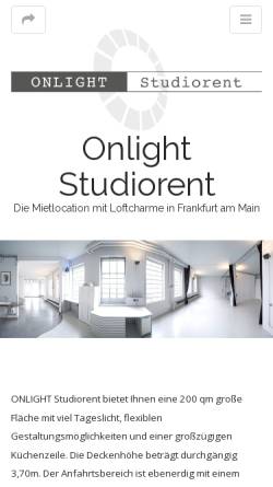 Vorschau der mobilen Webseite onlight-studiorent.net, Onlight Studiorent - Inh. Hans Keller
