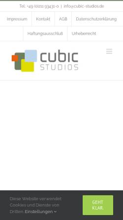 Vorschau der mobilen Webseite cubic-studios.de, Cubic studios GmbH