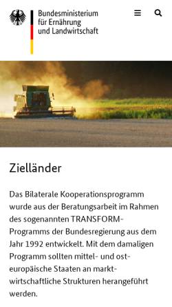 Vorschau der mobilen Webseite www.bmel-kooperationsprogramm.de, BMEL-Kooperationsprogramm