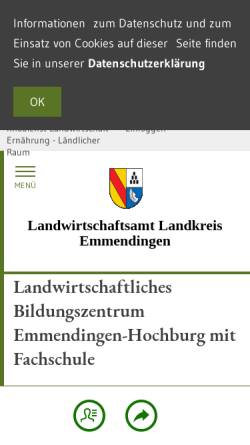 Vorschau der mobilen Webseite emmendingen.landwirtschaftsverwaltung-bw.de, Landwirtschaftliches Bildungszentrum Hochburg (Emmendingen)