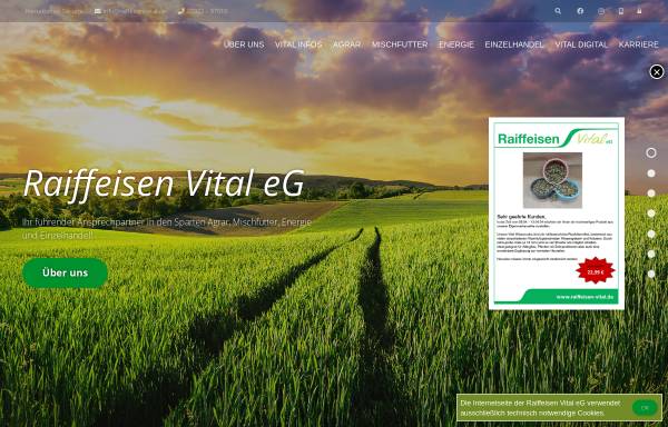 Vorschau von www.raiffeisen-vital.de, Raiffeisen Sauerland Hellweg Lippe eG