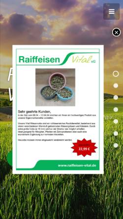 Vorschau der mobilen Webseite www.raiffeisen-vital.de, Raiffeisen Sauerland Hellweg Lippe eG