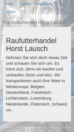 Vorschau der mobilen Webseite www.lausch-raufutter.de, Raufutterhandel Horst Lausch