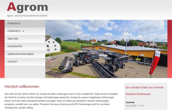 Vorschau von www.agrom-riedhausen.de, Agrom Agrar- und Kommunaltechnik GmbH