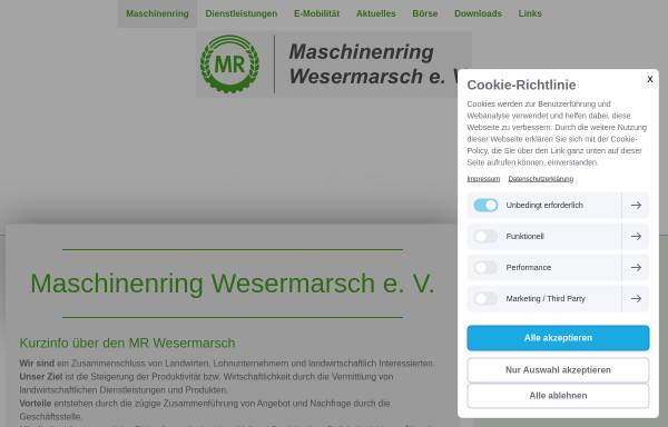 Vorschau von maschinenring-wesermarsch.jimdo.com, Maschinenring Wesermarsch e.V.