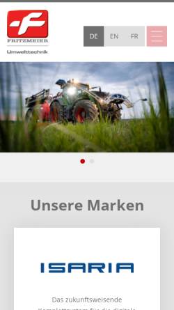 Vorschau der mobilen Webseite www.inocre.de, Fritzmeier Umwelttechnik GmbH & Co. KG