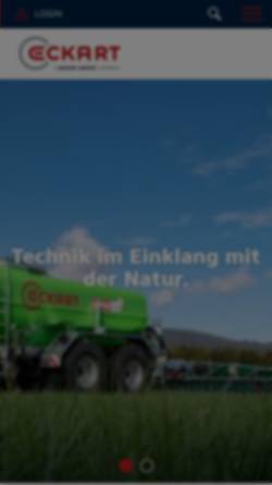 Vorschau der mobilen Webseite www.eckart-de.com, Eckart Maschinenbau GmbH