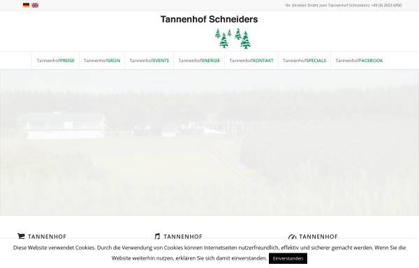 Vorschau von www.tannenhof-schneiders.de, Tan­nen­hof Schnei­ders GmbH & Co. KG