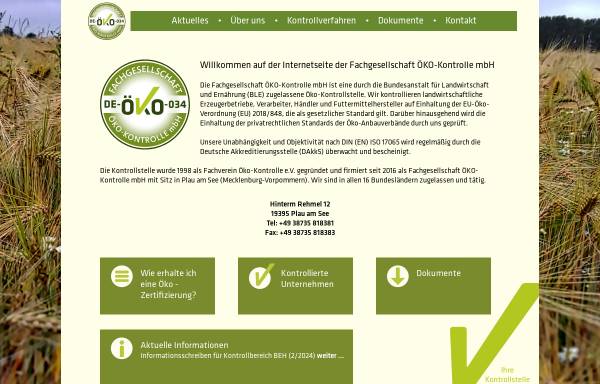 Vorschau von biobescheinigung.de, Gesamtverzeichnis Bio-Bescheinigungen