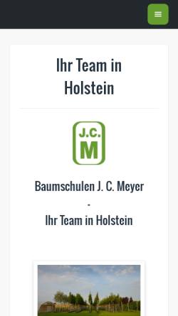 Vorschau der mobilen Webseite j-c-meyer.de, J. C. Meyer Baumschulen