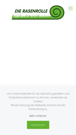 Vorschau der mobilen Webseite www.rasenrolle.de, Die Rasen-Rolle GbR