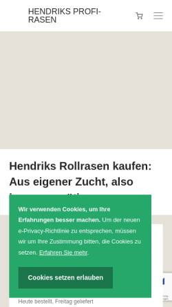 Vorschau der mobilen Webseite www.profi-rasen.de, Profi-Rasen, Hendriks E-Commerce BV