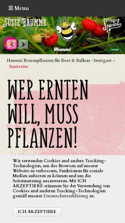 Vorschau der mobilen Webseite www.hummibeeren.de, RReinhold Hummel GmbH + Co. KG