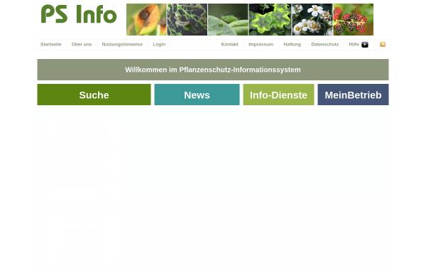 Vorschau von www.pflanzenschutz-information.de, Pflanzenschutz Informationssystem