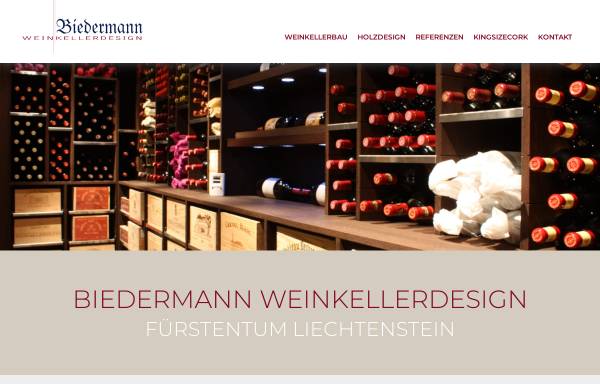 Vorschau von www.weinkellerdesign.li, Biedermann Weinkellerdesign Est.