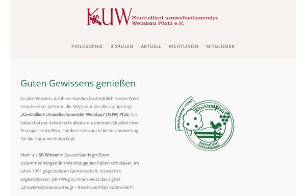 Vorschau von www.kuw-online.de, KUW Pfalz e. V. Kontrolliert umweltschonender Weinbau