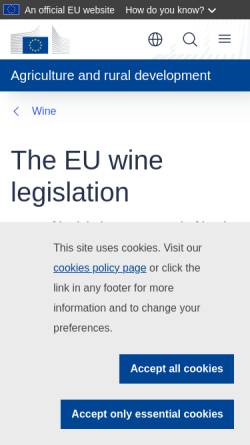Vorschau der mobilen Webseite ec.europa.eu, EU-Weinrecht