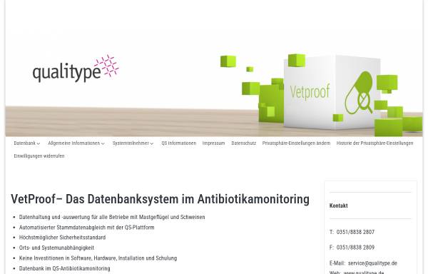 Vorschau von www.vetproof.de, VetProof, Qualitype GmbH