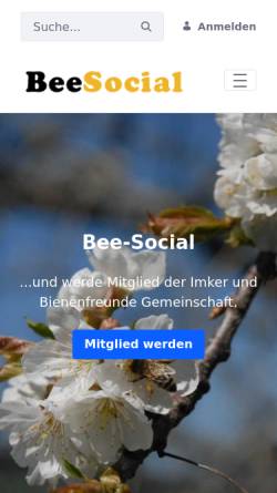 Vorschau der mobilen Webseite www.bee-social.org, Bee Social