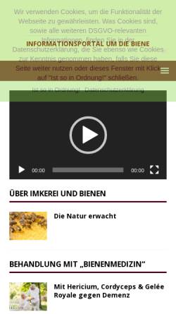 Vorschau der mobilen Webseite propolis-honig.de, Propolis-honig.de, Dr. med. Andreas Kappl
