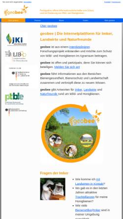 Vorschau der mobilen Webseite geobee.jki.bund.de, Geobee