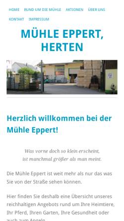 Vorschau der mobilen Webseite www.muehle-eppert.de, Mühle Eppert