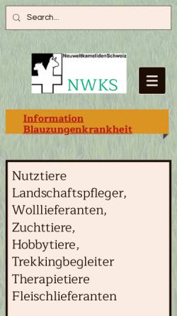 Vorschau der mobilen Webseite www.nwks.ch, NeuweltkamelidenSchweiz