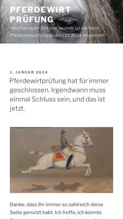 Vorschau der mobilen Webseite pferdewirtpruefung.de, Pferdewirtprüfung.de, Dietbert Arnold