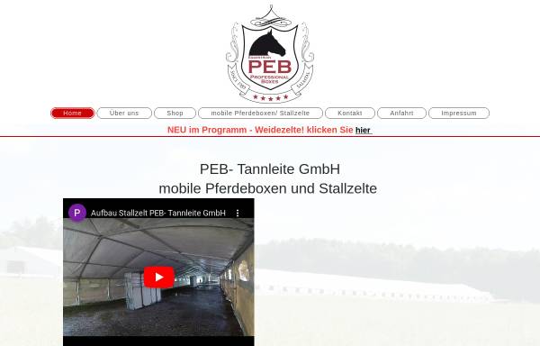 Vorschau von www.peb-boxes.net, PEB- Tannleite GmbH