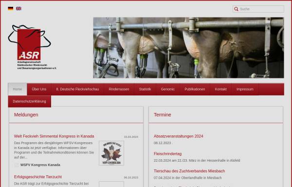ASR - Arbeitsgemeinschaft Süddeutscher Rinderzucht- und Besamungsorganisationen e.V.