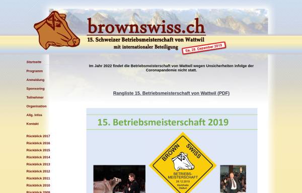 Vorschau von www.brownswiss.ch, Schweizer Betriebsmeisterschaft mit internationaler Beteiligung