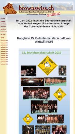 Vorschau der mobilen Webseite www.brownswiss.ch, Schweizer Betriebsmeisterschaft mit internationaler Beteiligung