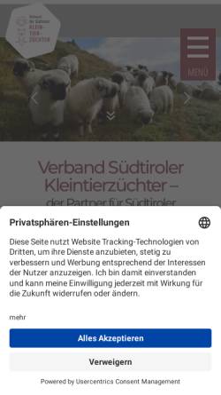Vorschau der mobilen Webseite www.kleintierzucht.it, Verband der Südtiroler Kleintierzüchter