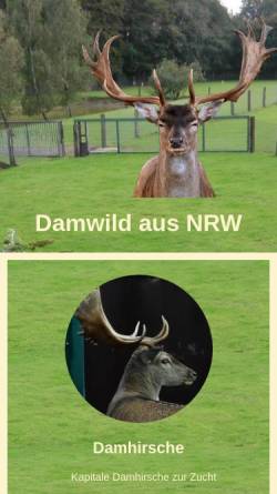Vorschau der mobilen Webseite damwild-nrw.de, Damhirschfarm Jüttermann