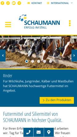 Vorschau der mobilen Webseite schaumann-online.de, Schaumann - Erfolg im Stall