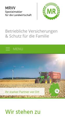 Vorschau der mobilen Webseite mrvv-deutschland.de, Maschinenring–Versicherungs-Vermittlungsgesellschaft mbH