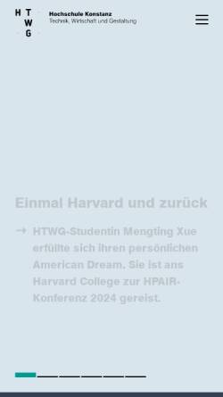 Vorschau der mobilen Webseite www.htwg-konstanz.de, Hochschule für Technik, Wirtschaft und Gestaltung Konstanz