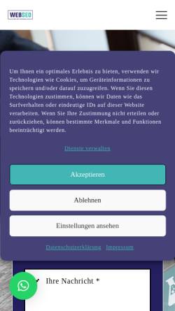 Vorschau der mobilen Webseite www.webseo.de, WebSeo