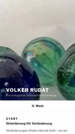 Vorschau der mobilen Webseite www.volker-rudat.de, Psychologische Unternehmensberatung Volker Rudat