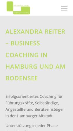 Vorschau der mobilen Webseite alexandrareiter.de, Alexandra Reiter - Coaching und Consulting