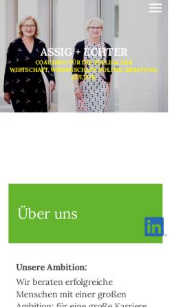 Vorschau der mobilen Webseite www.assigundechter.de, Assung und Echter Top Management Ambition