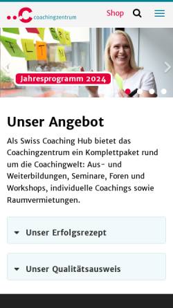 Vorschau der mobilen Webseite www.coachingzentrum.ch, CZO Coachingzentrum Olten GmbH