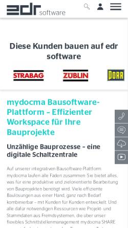 Vorschau der mobilen Webseite www.edr-software.com, EDR Software GmbH