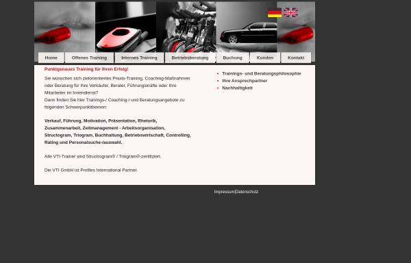 Vorschau von www.v-t-i.de, VTI Vertriebs-Training-International GmbH